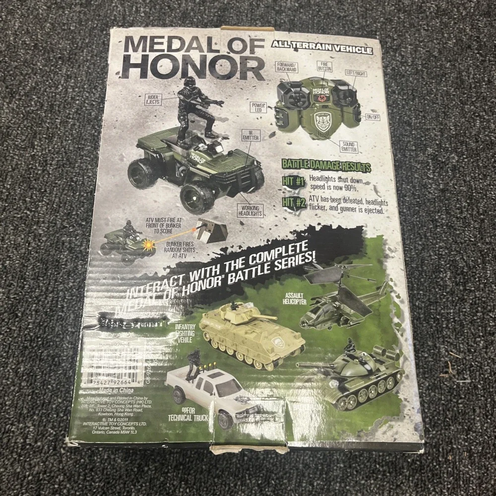 Interactive Toy Concept Medal‎ of Honor Attack ATV with Battling Action - New